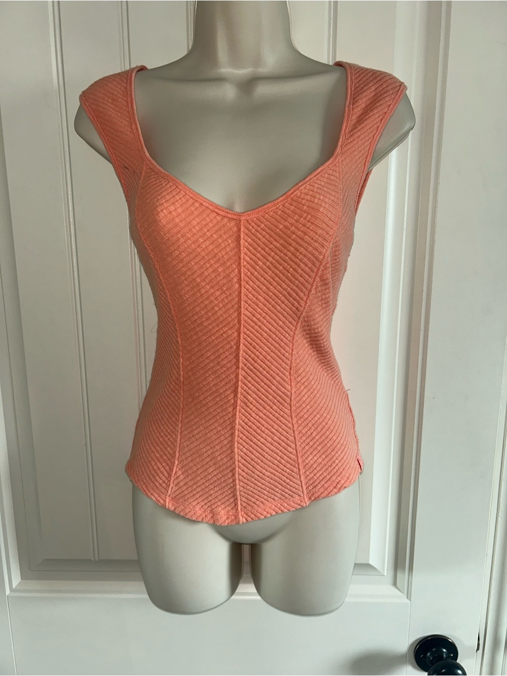NWT Free People We The Free Boss Babe Corset Tank Top in strawberry Colada Sz M